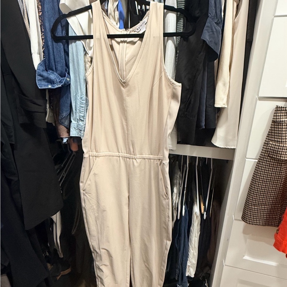 Athleta Cream Jumpsuit